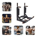 Wall Mounted Pull Up Bar Training Equipment Fitness Dip Stand Supports to 440 Lbs for for Indoor Home Gym Workout