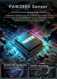 New Darmoshark M5 Pro Wireless Mouse PAW3950 8K Bluetooth Tri-Mode Connection Gaming Macro Mouse 30000DPI N52840 38g Lightweight