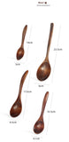 Japanese Wooden Spoon Wood Tableware Spoon Anti-Scald Tea Coffee Stirring Spoons Cooking Utensils for Kitchen Tool Soup Teaspoon