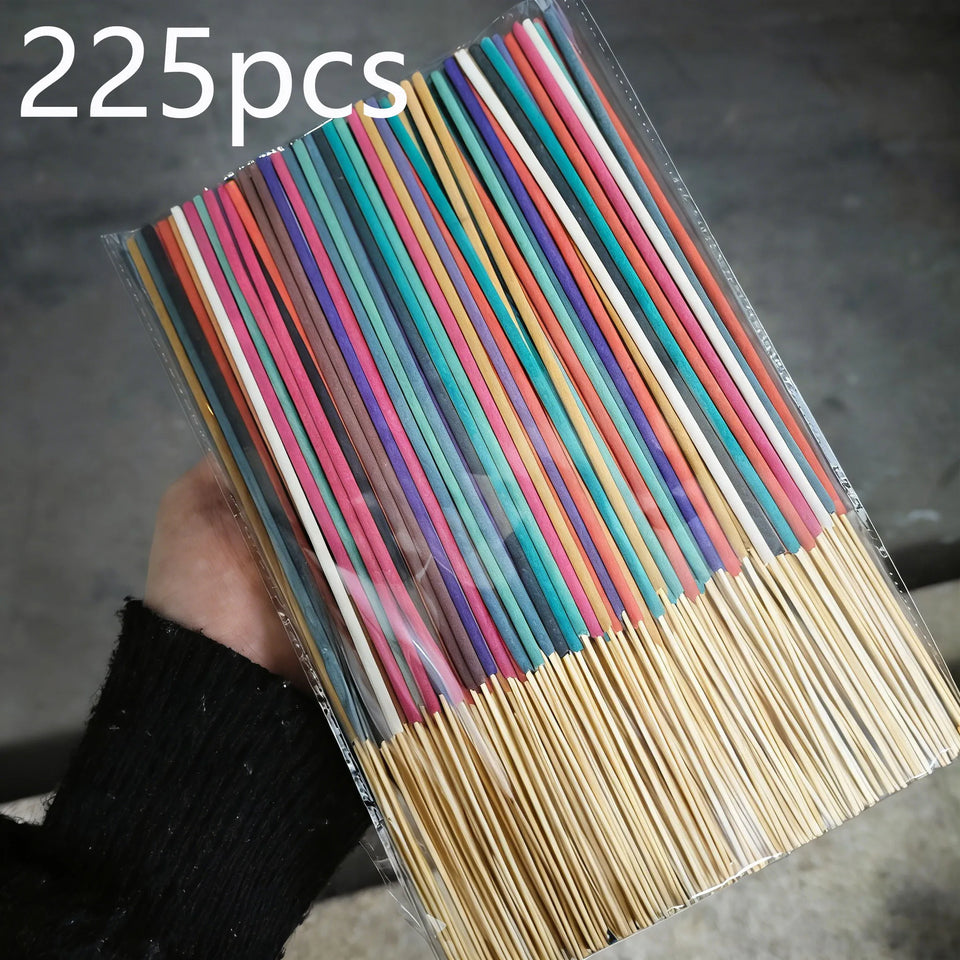 15 Kinds of Essential Oil Infused Aroma Sticks, 60/120/225 Pieces, 22cm, Burn Time 38 Minutes, Coffee, Lavender, Tulip, Lily, Jasmine, Rose, Sage, Ocean, Milky, Cherry Blossom, Dragon's Blood, Sandalwood, Eucalyptus, Vanilla,