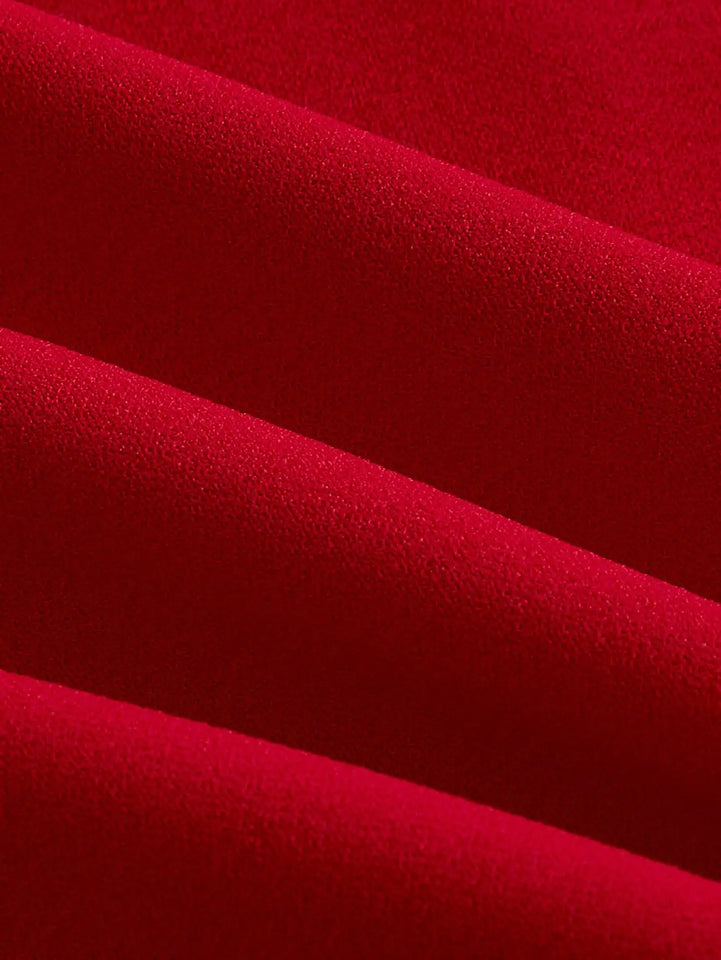 Red Bow Halter Dress Female New Autumn Spice Girl Pleated Fashion Waist Show Thin Short Skirt Trend