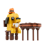 MOC This is Fine Dog Animal Dog Building Blocks Cartoon Creative Animal Bricks Animation Creative Ornament Toys Children's Gifts