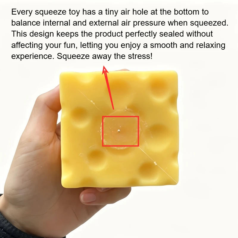 Squishy Cheese Cube Squeeze Toys Soft Butter Cheese Fidget Toy Slow Rebound Push Stress Relief Sensory Toy Christmas Present
