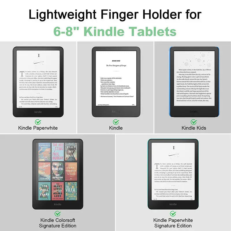 Soft Silicone Hand Strap for Kindle Tablets Comfortable Lightweight Finger Grip Holder High Elasticity Straps for Kobo E-Book