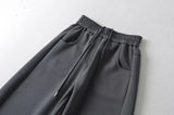 Street Sle High Waist Wide Leg Sport Pants Women's Casual Loose Straight Leg Trousers Coffee Color Trendy Spring Autumn