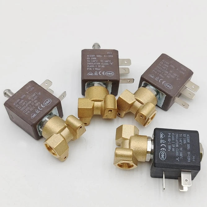 Two-way Three-way 230V 50Hz Solenoid Valve For Coffee Machine Steam Hot Water Kitchen Appliances Coffee Maker Parts