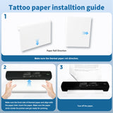 Portable Printer Wireless Inkless Thermal Printer A4 Bluetooth C80 300DPI Mobile Support Android iOS for Office Work Home School