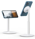 Magnetic Desk Phone Stand for iPhone16 15 14 13/12 - Phone Holder Dock with 360°Rotation, Height&Tilt Adjustable for Office/Home