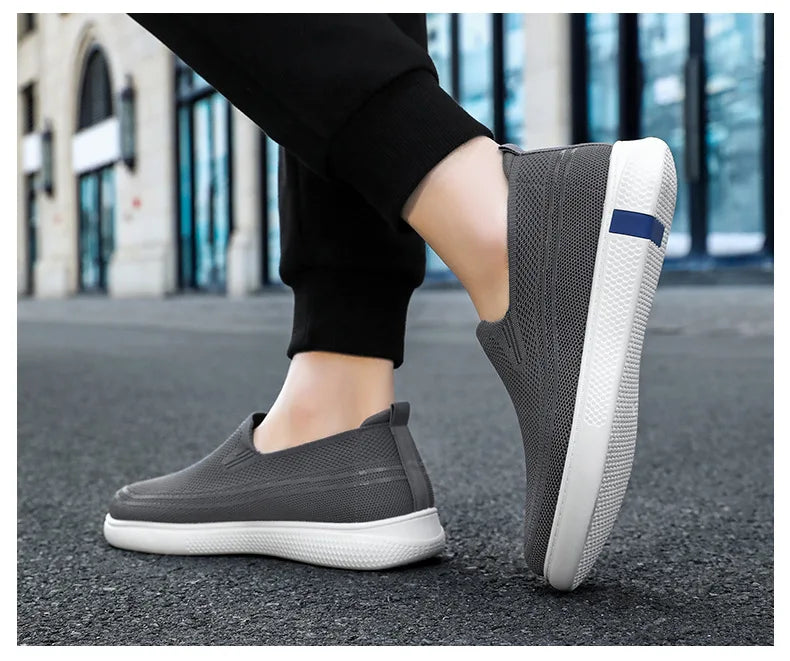 Men's Spring New Knitted Breathable Single Shoes, Dad's Shoes, Men's Casual Shoes, Comfortable Men's Shoes  sneakers