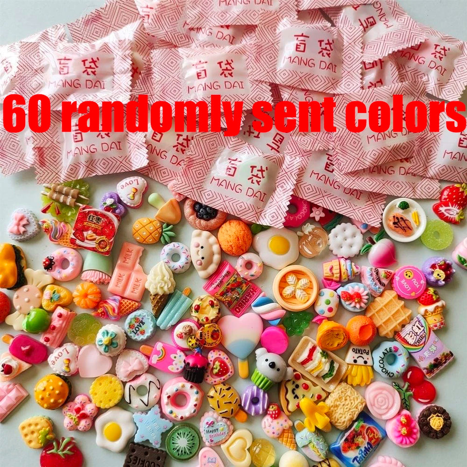 5/30/60pcs Mini Simulation Supermarket Snack Blind Bag Cute Children's Party Kitchen Accessories Blind Box Toys Randomly Sent