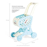 Shopping Cart Toys, Trolley for Groceries Supermarket Playset Fruit Vegetables Play Food Role Kitchen Store Toys for Kids