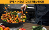 3PCS Pre-Seasoned Cast Iron Skillet Set, Pans for Oven Grill Campfire, Durable Cookware for Home Outdoor Cooking