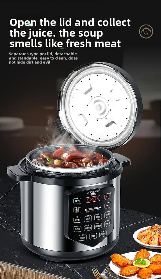 ‌13L Commercial Heavy Duty Pressure Cooker,Restaurant Grade Electric Steamer,Breakfast Buffet Auto Keep Warm Function
