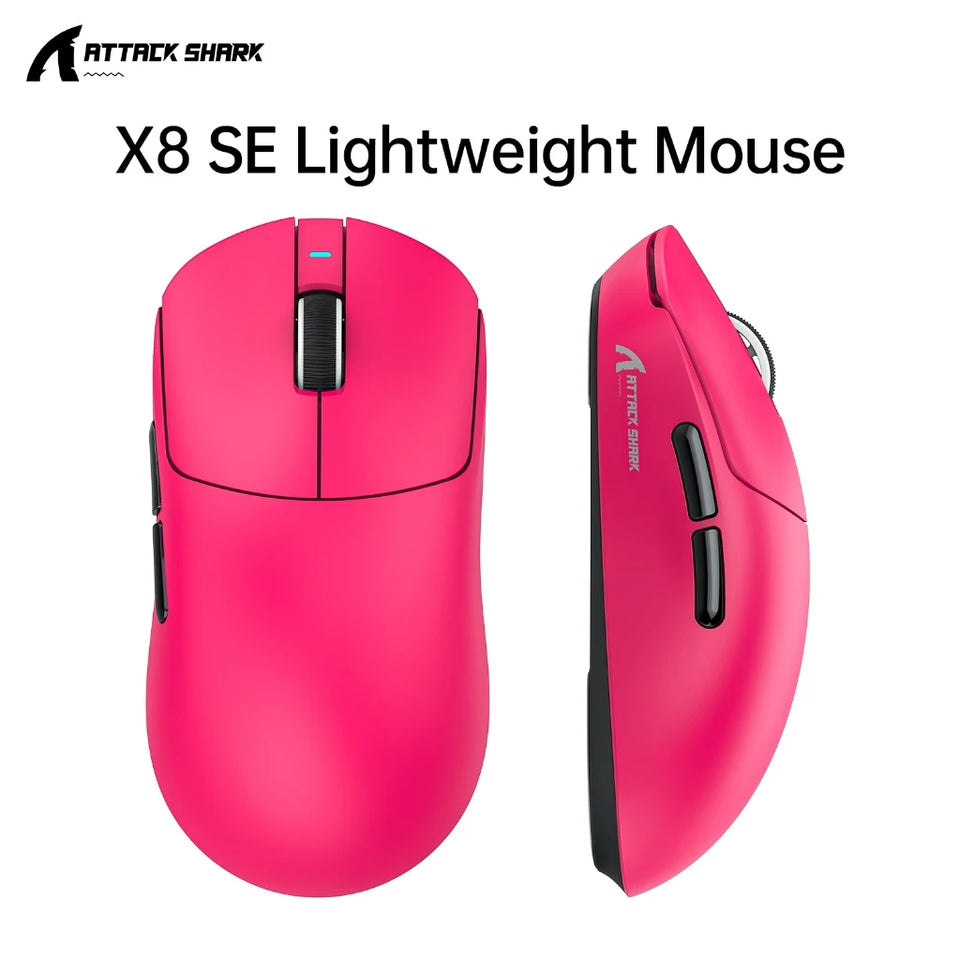 Attack Shark X8 SE Wireless Gaming Mouse | 55g Ultra-Light | 1KHz Wired/Wireless | PAW3311 25K DPI | Tri-Mode | 80M Clicks