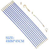 10Pcs Fiberglass Cable Push Puller Dia.4mm/3mm 33/45cm Running Cable Wire Kit Electrical Cable Wall Installing Rods Wiring Tool