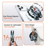 XILETU COBONE Dual-sided Magnetic Phone Stand|Slim Foldable Magsafe 1/4" Mount for iPhone 17-13 Vlog Travel Selfie Live Tripod