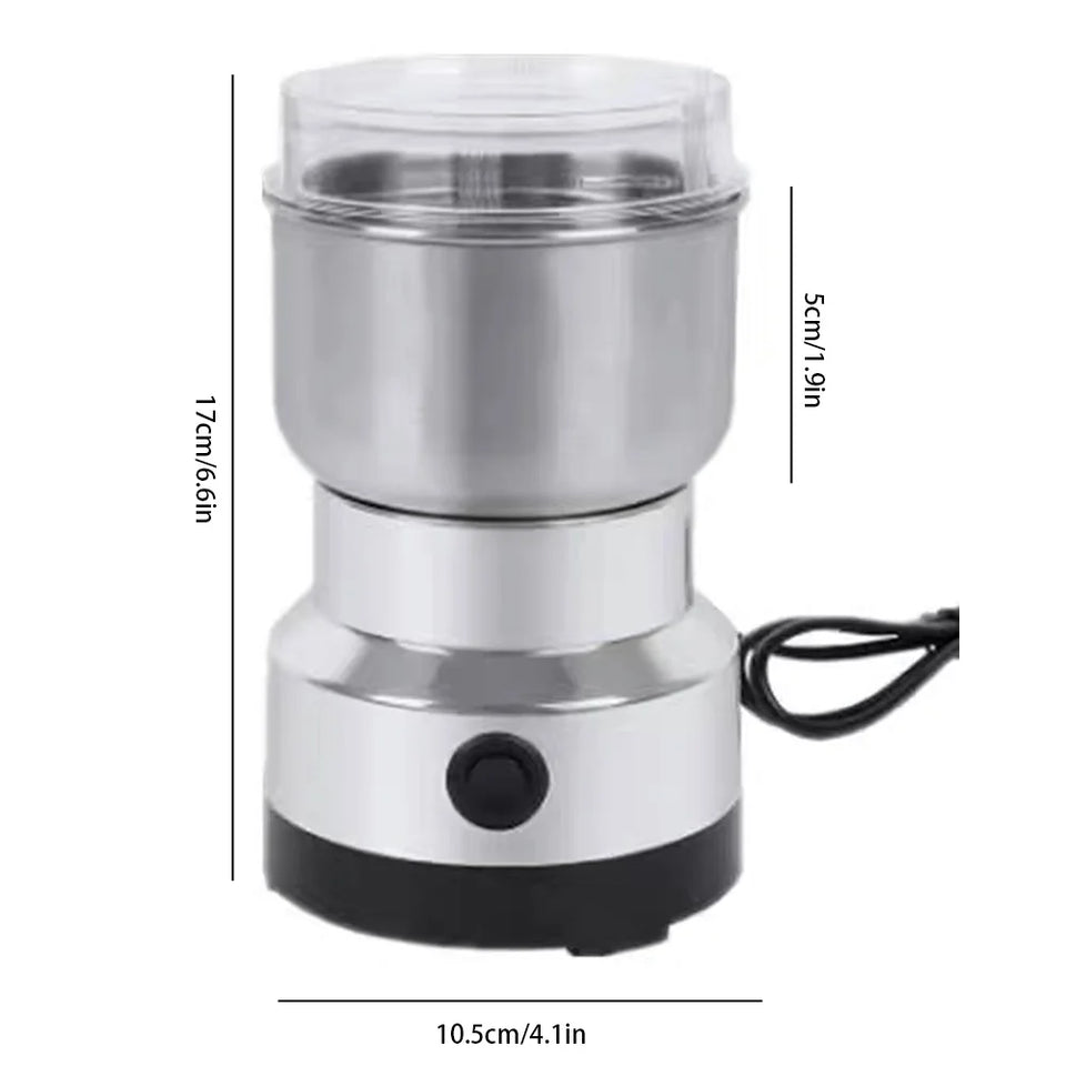 Electric Coffee Bean Grinding Grinder Multipurpose Kitchen Cereal Nuts Beans Spices Grains Grinding Tool for Home Office Outdoor