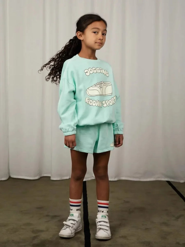 MR In Stock 2024 New Mini Spring Summer Kids Sweatshirt Pants Suit Boys Solid Color Printing Sweatshirt Panda Print Girls Suit