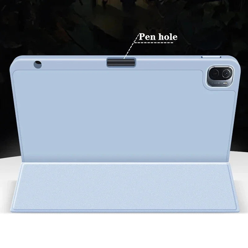 Coque For Xiaomi Pad 7 Case with Pen Holder PU Leather Soft Back Trifold Stand Cover For Xiaomi Pad 7 Pro Mi Pad 7 Case 11.2''