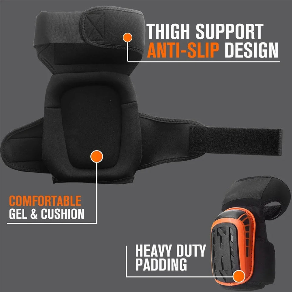 Gel Knee Pads For Work & Gardening – Heavy Duty Professional Knee Pad with EVA Foam&GEL Cushion For Construction, Concrete