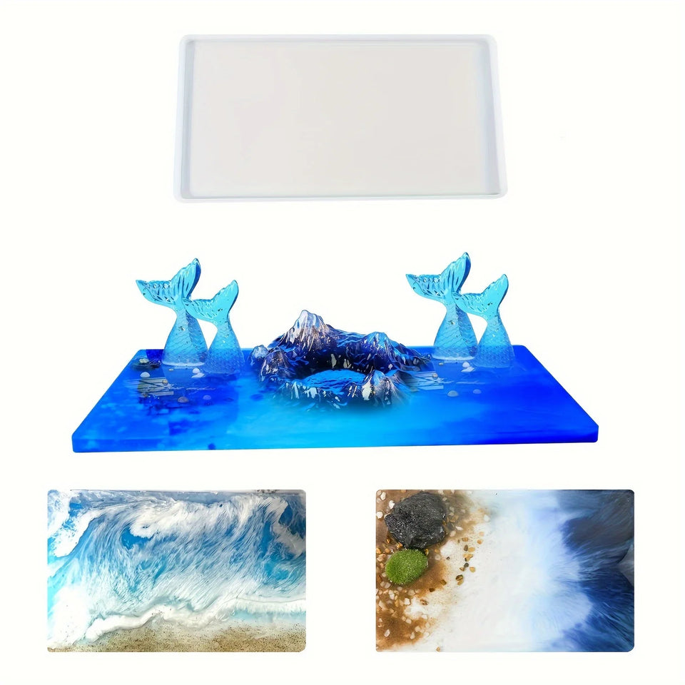 Reusable Large Rectangular Silicone Mold, Large DIY Homemade Table Resin Mold, Pallet, Wood and Coffee Table Mold