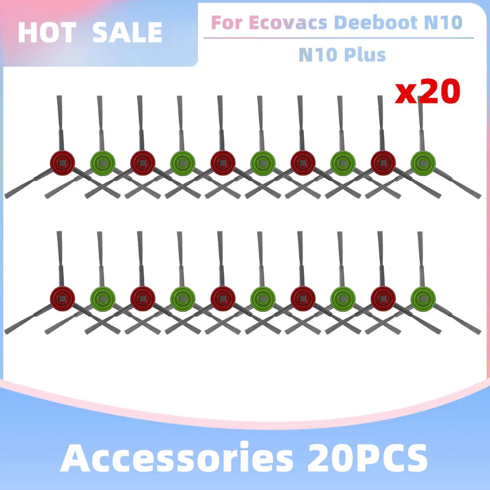 Compatible for Ecovacs Deeboot N10 / N10 Plus Replacement Accessories Parts Main Side Brush Hepa Filter Dust Bag Mop Cloth