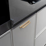Antique Brass Handle with Backboard Vintage Cover Up Furniture Handle Drawer Cupboard Bar Pull Handle for Home
