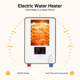 4500W 110V Water Heater, Touch Screen Electric Water Heater, Instantaneous Water Heater  On Demand Bath Shower
