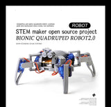 Quadruped Spider Robot  Kit v2.0 ESP8266，3D printed Bionic robot DIY NodeMCU Programming robot Maker Open source hardware