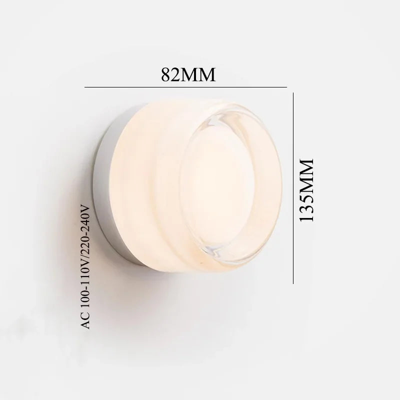 Nordic LED Wall Lamp Ceiling Light Acrylic Amber Jelly Grey Fixture Corridor Aisle Wall Sconces Commercial Decoration Lighting