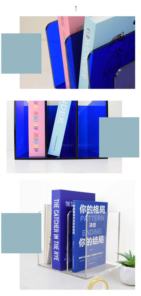 Acrylic File Organizer for Desk,File Holder for Home Office,Book Organizer for Letter,Document,Notebook,Binder,Purse,Mail