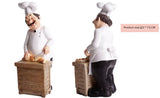 Restaurant Resin Decor - Chef Figurine & Bar Ornaments for Cafe, Commercial Kitchen Decorations Durable Resin Craft