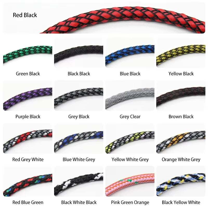 1~100m New  Flexible Braided PP Cotton + PET Yarn Harness Sheath Sleeving Cable Sleeve Wrie Insulated Protection Wrap 4 8 12mm