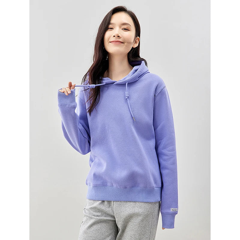 Women Plush Hoodies Sweatshirt 2024 Autumn Long Sleeve Loose Hooded Sweatshirt Versatile Leisure Multicolor Warm Pullover Tops