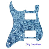Guitar Pickguard - For FD Strat Left Handed 11 Screw Holes HH PAF Humbucker Scratch Plate 2 Control Holes Various Color Choice