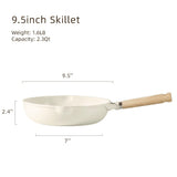 24cm Nonstick Frying Pan Granite Coating Induction Skillet Heavy Duty Omelet Pan Easy Clean Safe Cookware