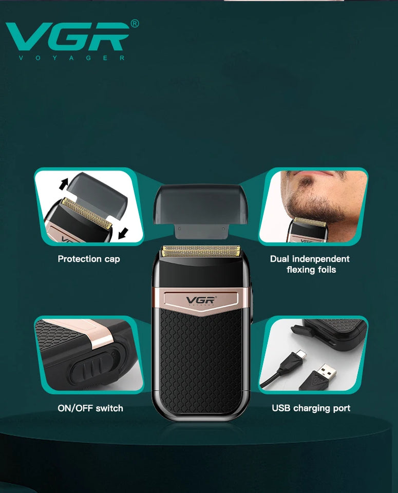 VGR Razor Electric Shaver Hair Trimmer Professional Beard Cutting Machine Foil Shaving Machine for Men V-331