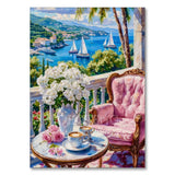 Sea Sailboat 5D Diamond Painting Kit Seaside Scenery New Arrivals Mosaic Cross Stitch DIY Home Decor Gift for Adult Beginners