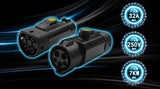 Type 1 to Type 2 EV Charger Adapter 32A EV Charger Connector SAE J1772 to Type 2 Adapter for Electric Vehicle Charging