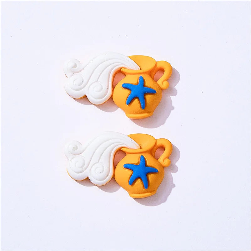 10Pcs Colorful Ocean Animals Resin Crab Fish Float Bottle Beach Slipper Surfboard Flatback Scrapbook Craft DIY Figurine Decor