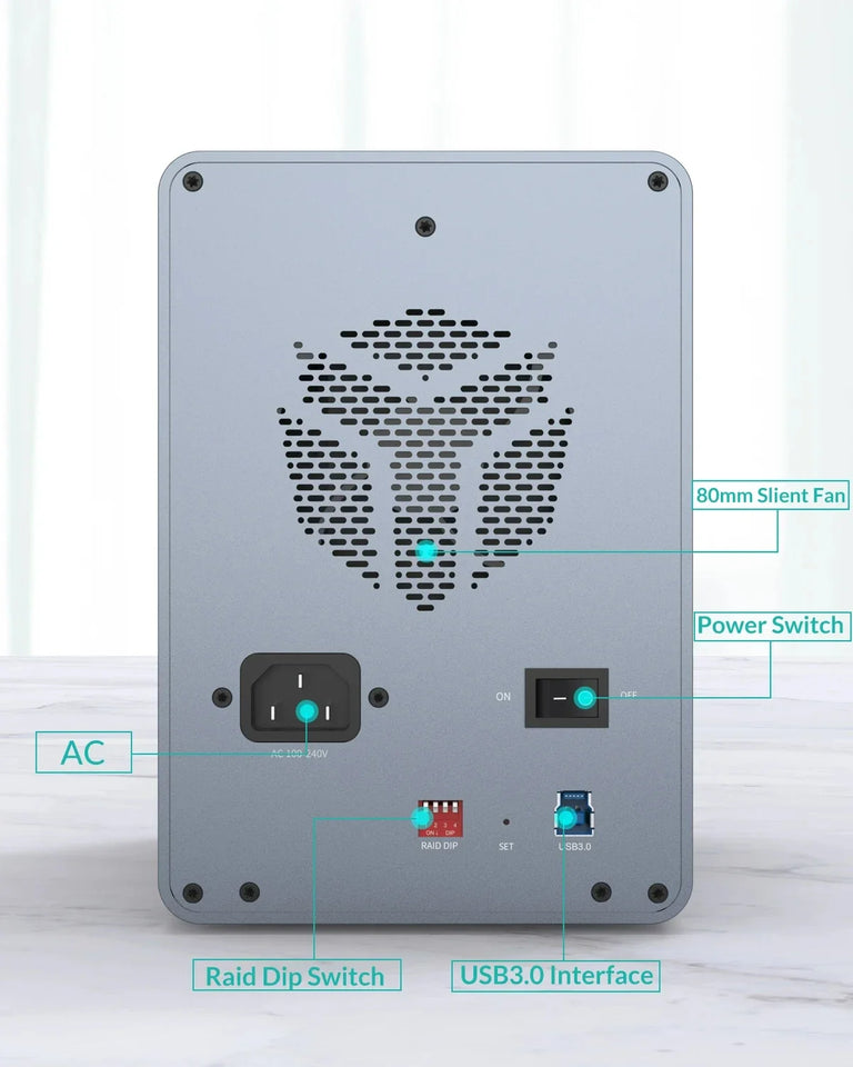 【Free Local Warehouse!】Yottamaster 150W External Hard Drive Enclosure 2.5"3.5" SATA HDD SSD Enclosure RAID Hard Drive Storage