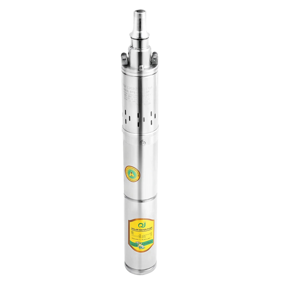 24V DC Submersible Well Pump for Solar System Stainless Steel 65m Deep Water Pump Pure Copper Motor 370W 2m³/h Flow for Farm