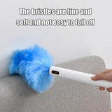 Rotating Spin Cleaner Duster Multi-Function 360 Spin Electric Feather Duster Vacuum Cleaner Battery Operated With Touch Button