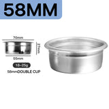 51mm 54mm 58mm Coffee Filter Basket Stainless Steel Coffee Powder Bowl Coffee Handle Bottomless Universal Coffee Powder Bowl