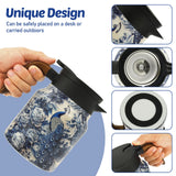 Vintage Floral Tea Thermos Stainless Steel Tea Kettle Drip-Proof Tea Pot With Tea Infuser Mini Thermo Coffee Pot Home Teaware