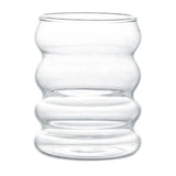 1-4PCS Creative Glass Cup Heat-resistant Tumbler Drinkware Tea Juice Milk Coffee Mug Home Water Glasses Ripple Mug 350ml