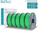 SUNLU Pla Plus 3D Filament 1.75mm Good Toughness Multicolor Neatly Wound PLA+ Filaments for FDM 3D Printing Materials 5KG