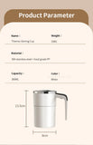 Automatic Stirring Cup Rechargeable Portable Coffee Electric Stirring Stainless Steel Mixer Rotating Magnetic Self Stirring Mugs