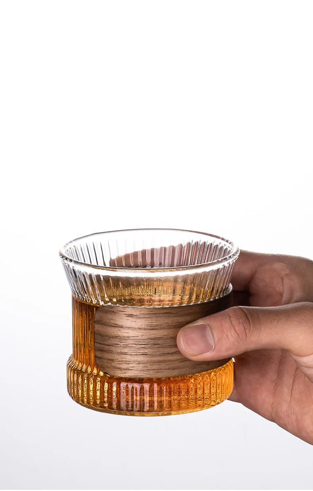Glass Coffee Mug Japanese Style  Walnut Cup SleeveTransparent Kawaii Cup Coffeeware Beautiful Tea Mugs Beer Mug Cute Mug