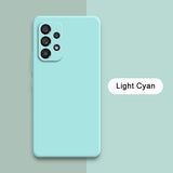 Official Square Liquid Silicone Phone Case for Samsung Galaxy A13 A23 A33 A53 A73 5G Soft Waterproof Mobile Back Covers Carcasas